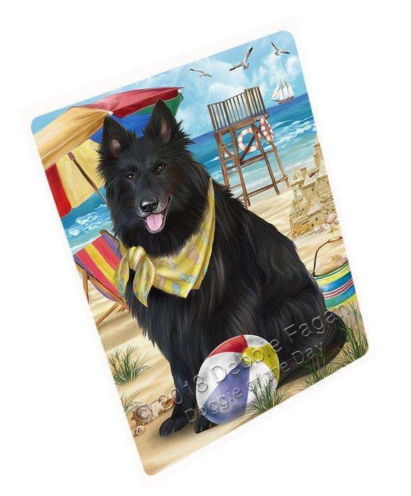 Pet Friendly Beach Belgian Shepherd Dog Tempered Cutting Board C49536