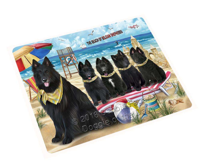 Pet Friendly Beach Belgian Shepherds Dog Magnet Mini (3.5" x 2") MAG49539