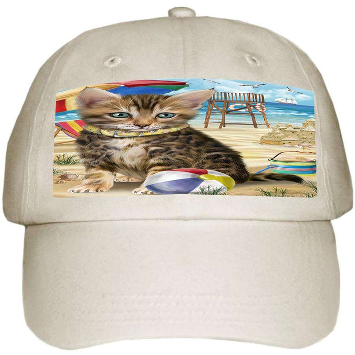 Pet Friendly Beach Bengal Cat Ball Hat Cap HAT58374