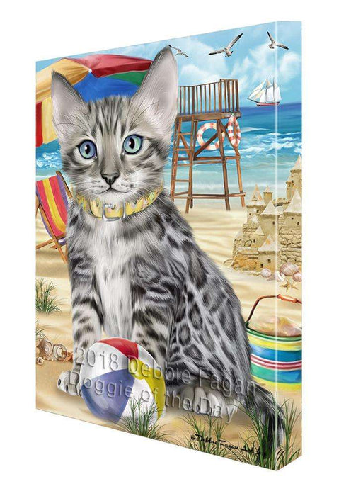 Pet Friendly Beach Bengal Cat Canvas Print Wall Art Décor CVS81179