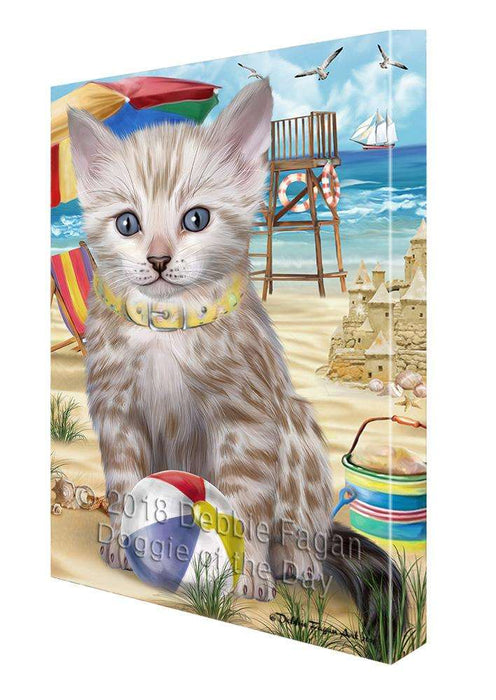 Pet Friendly Beach Bengal Cat Canvas Print Wall Art Décor CVS81197