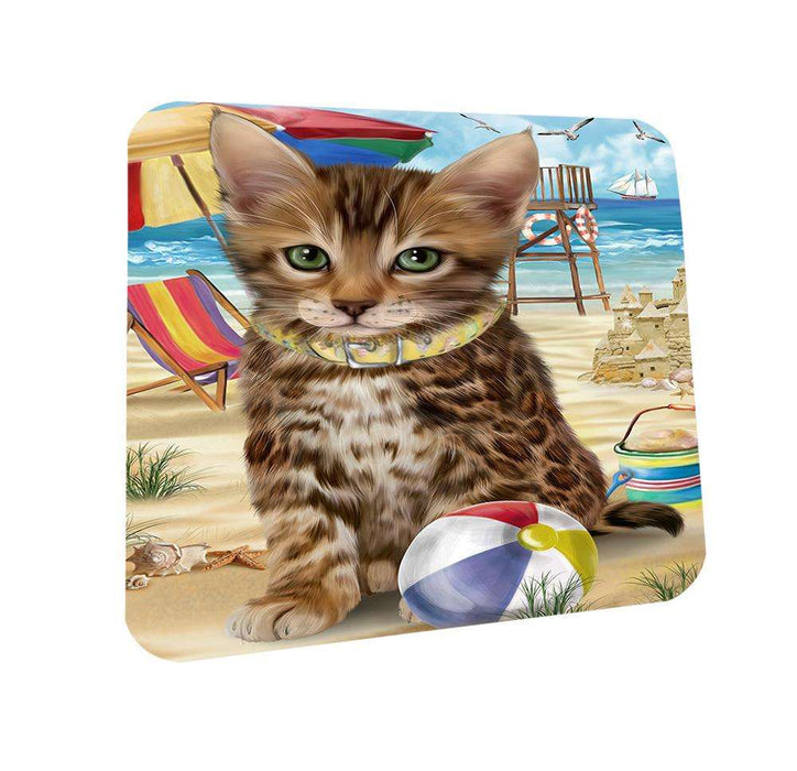 Pet Friendly Beach Bengal Cat Coasters Set of 4 CST51504