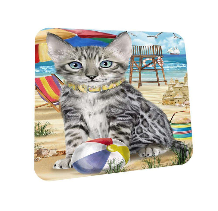 Pet Friendly Beach Bengal Cat Coasters Set of 4 CST51505