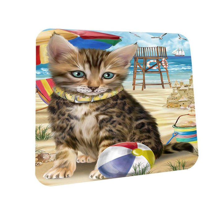 Pet Friendly Beach Bengal Cat Coasters Set of 4 CST51506