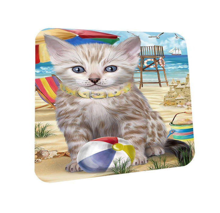 Pet Friendly Beach Bengal Cat Coasters Set of 4 CST51507