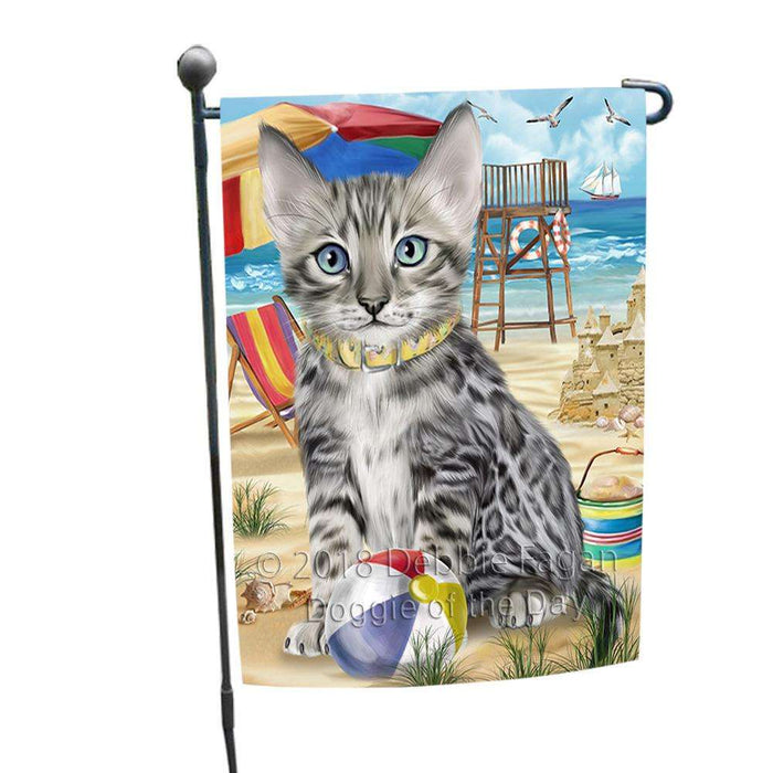 Pet Friendly Beach Bengal Cat Garden Flag GFLG51543