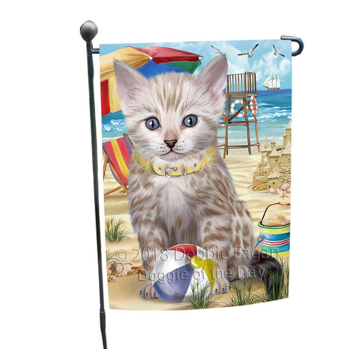 Pet Friendly Beach Bengal Cat Garden Flag GFLG51545