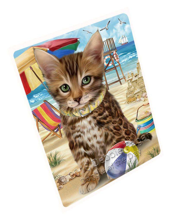 Pet Friendly Beach Bengal Cat Large Refrigerator / Dishwasher Magnet RMAG69768