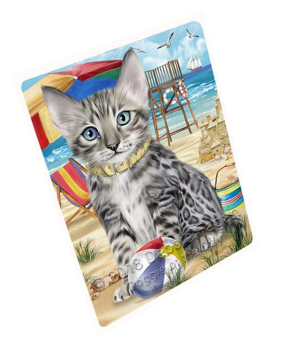 Pet Friendly Beach Bengal Cat Large Refrigerator / Dishwasher Magnet RMAG69774