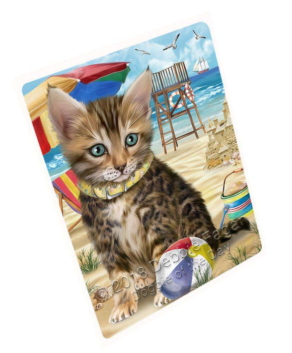 Pet Friendly Beach Bengal Cat Large Refrigerator / Dishwasher Magnet RMAG69780