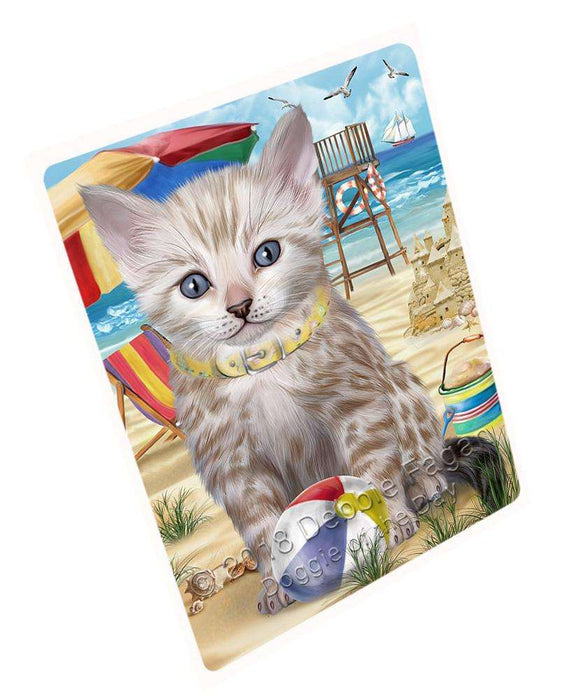 Pet Friendly Beach Bengal Cat Large Refrigerator / Dishwasher Magnet RMAG69786