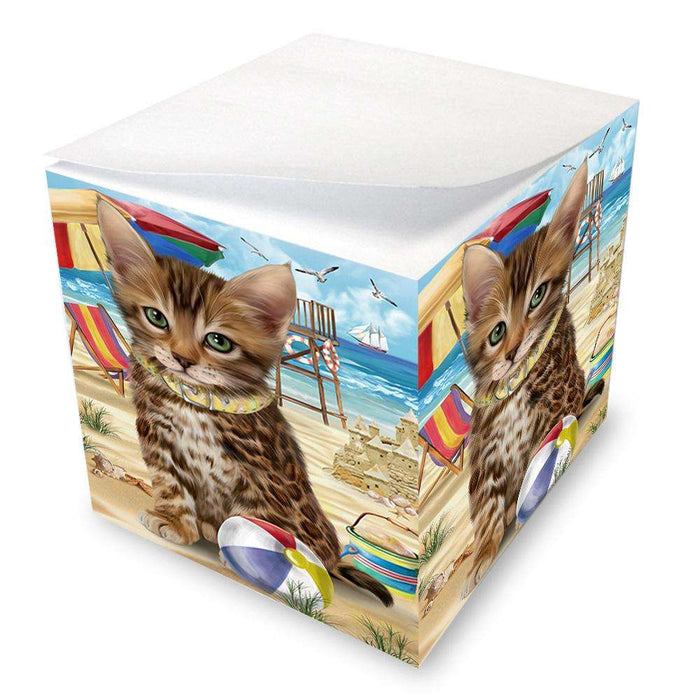 Pet Friendly Beach Bengal Cat Note Cube NOC51545