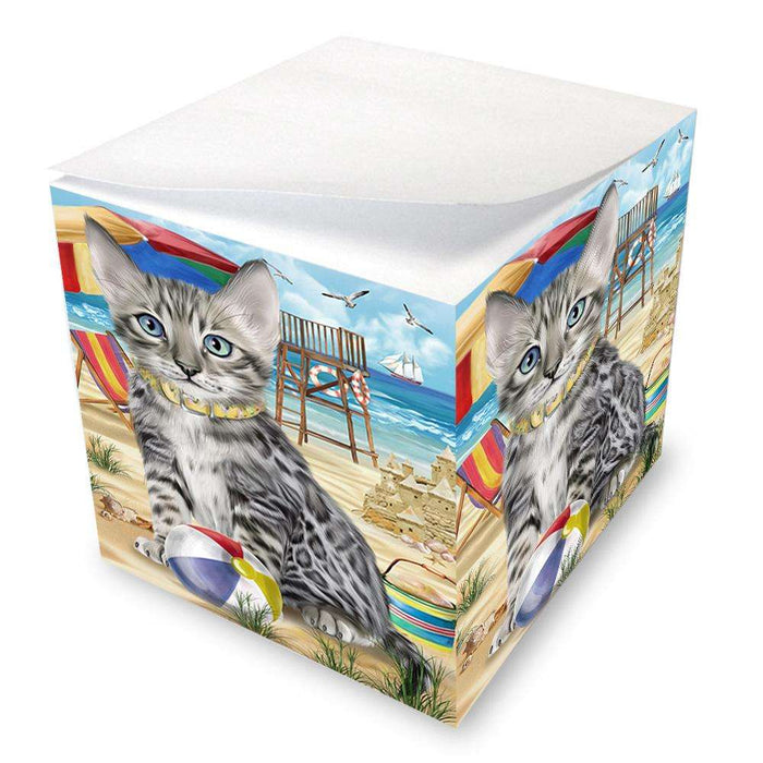 Pet Friendly Beach Bengal Cat Note Cube NOC51546