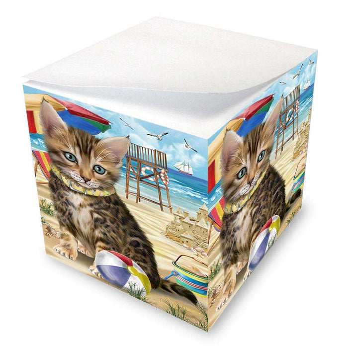 Pet Friendly Beach Bengal Cat Note Cube NOC51547