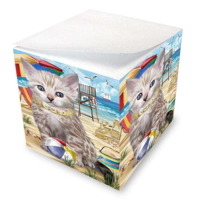 Pet Friendly Beach Bengal Cat Note Cube NOC51548