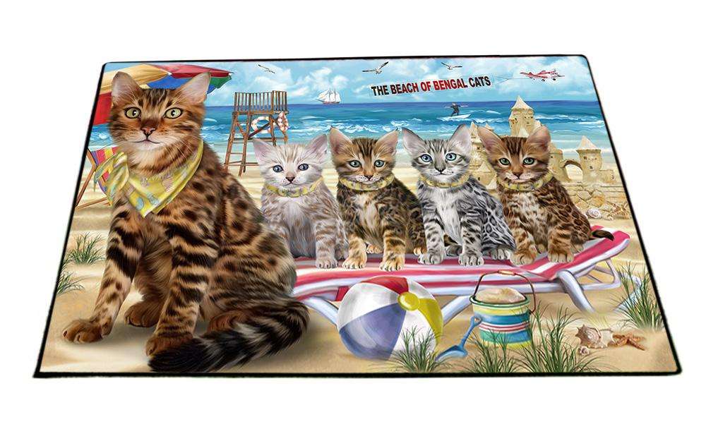 Pet Friendly Beach Bengal Cats Floormat FLMS51183