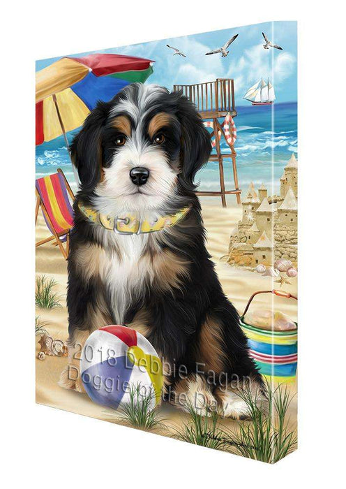 Pet Friendly Beach Bernedoodle Dog Canvas Wall Art CVS65590