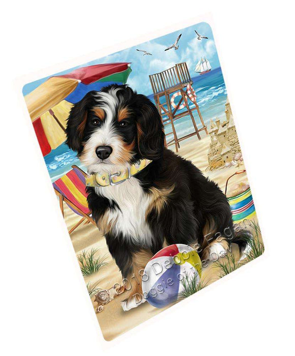 Pet Friendly Beach Bernedoodle Dog Cutting Board C53829