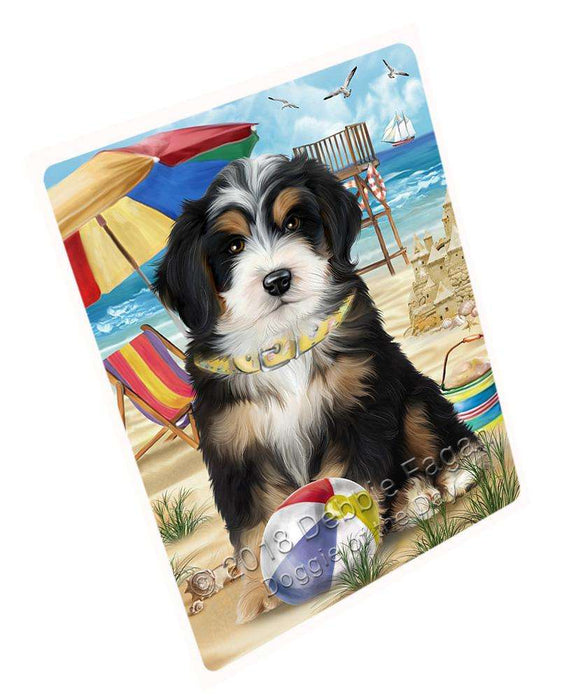 Pet Friendly Beach Bernedoodle Dog Cutting Board C53832