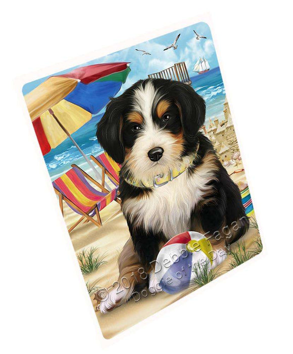 Pet Friendly Beach Bernedoodle Dog Cutting Board C53835