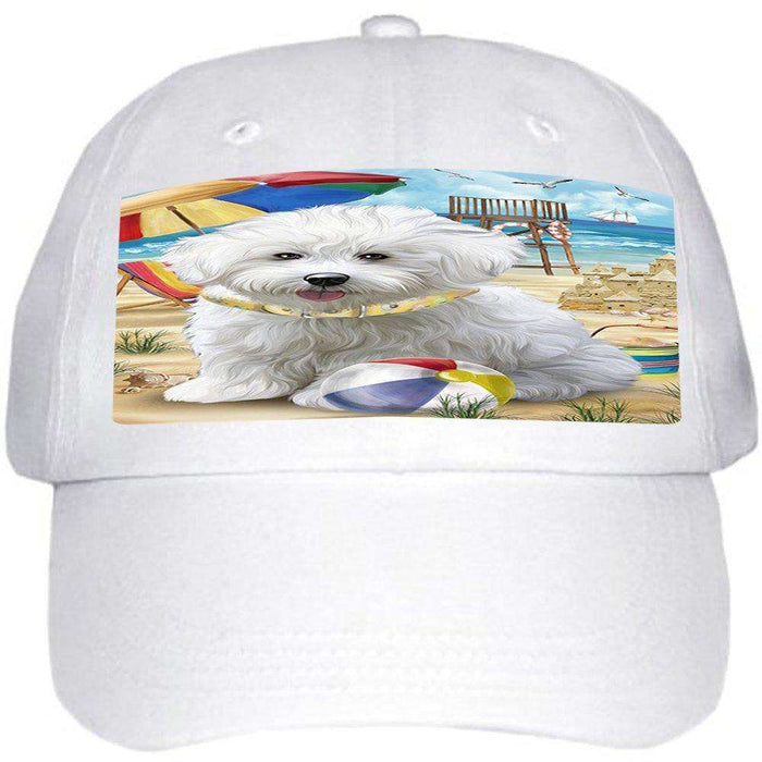 Pet Friendly Beach Bichon Frise Dog Ball Hat Cap HAT49590