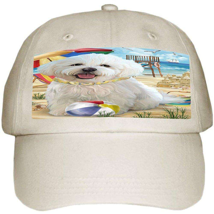 Pet Friendly Beach Bichon Frise Dog Ball Hat Cap HAT49593