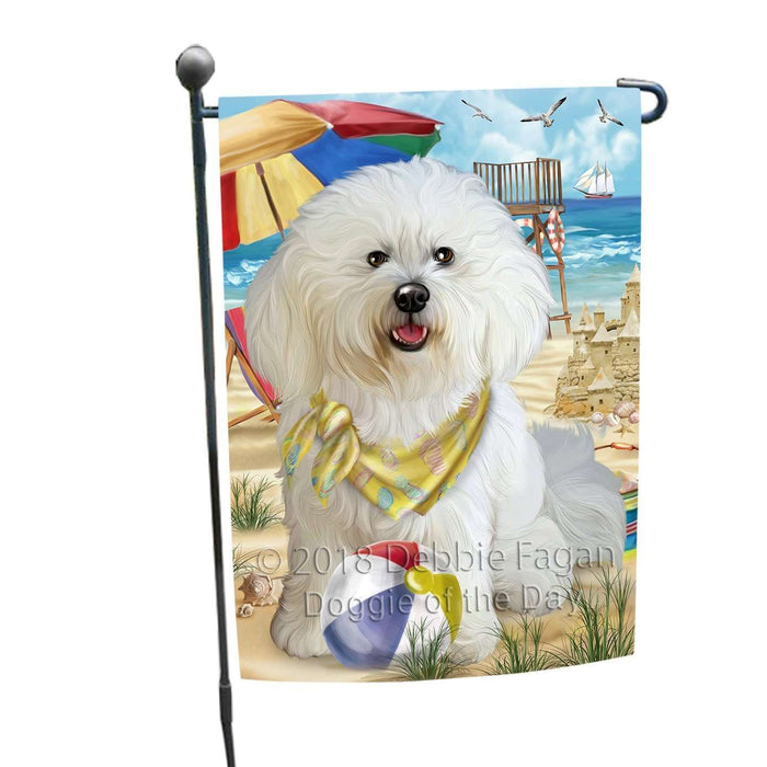 Pet Friendly Beach Bichon Frise Dog Garden Flag GFLG48525