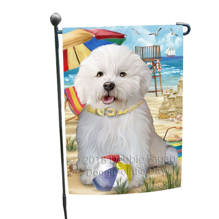 Pet Friendly Beach Bichon Frise Dog Garden Flag GFLG48530