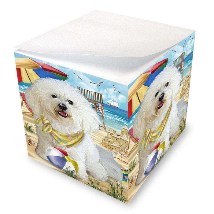 Pet Friendly Beach Bichon Frise Dog Note Cube NOC48616