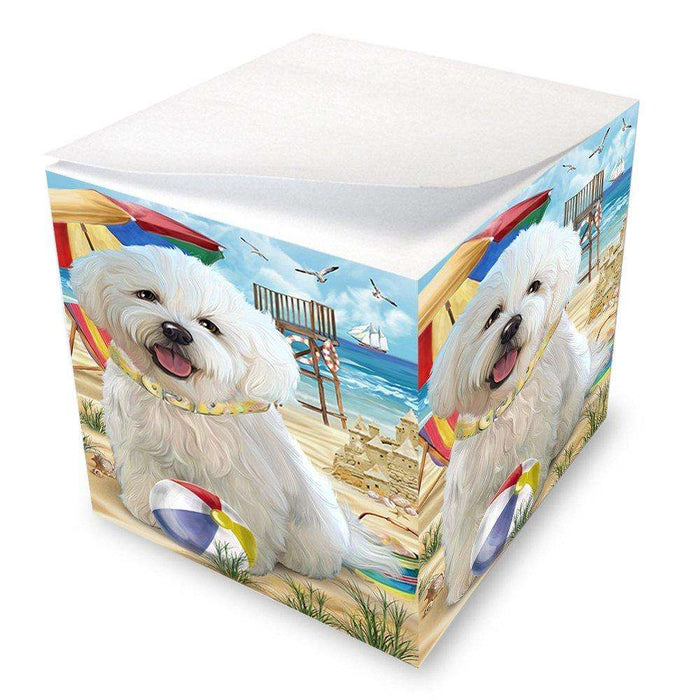 Pet Friendly Beach Bichon Frise Dog Note Cube NOC48620