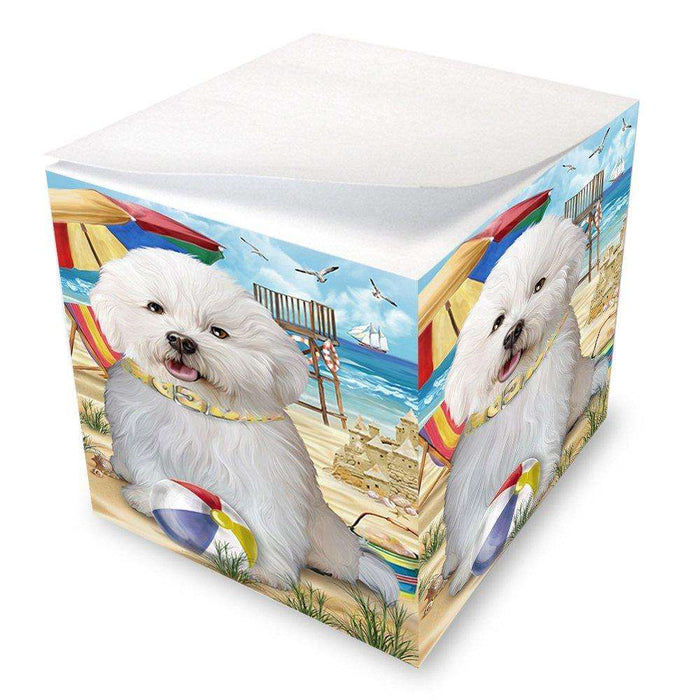Pet Friendly Beach Bichon Frise Dog Note Cube NOC48621