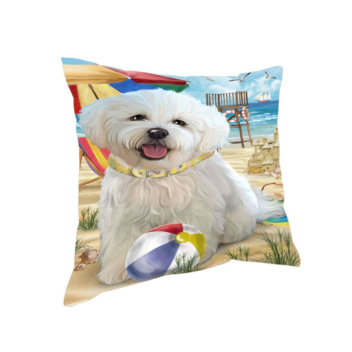Pet Friendly Beach Bichon Frise Dog Pillow PIL50336