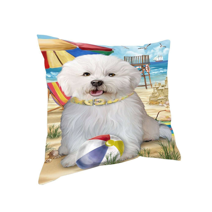 Pet Friendly Beach Bichon Frise Dog Pillow PIL50340