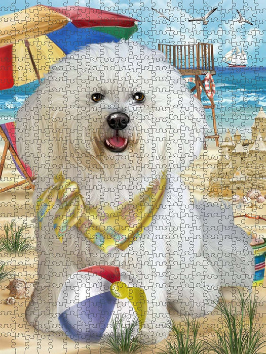 Pet Friendly Beach Bichon Frise Dog Puzzle with Photo Tin PUZL49554 (300 pc.)