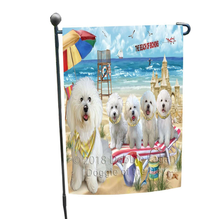 Pet Friendly Beach Bichon Frises Dog Garden Flag GFLG48526