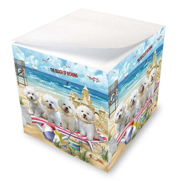 Pet Friendly Beach Bichon Frises Dog Note Cube NOC48617