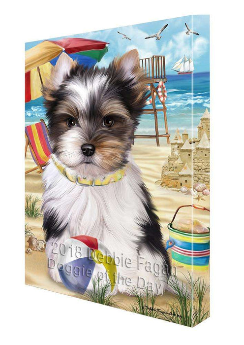 Pet Friendly Beach Biewer Terrier Dog Canvas Wall Art CVS65653