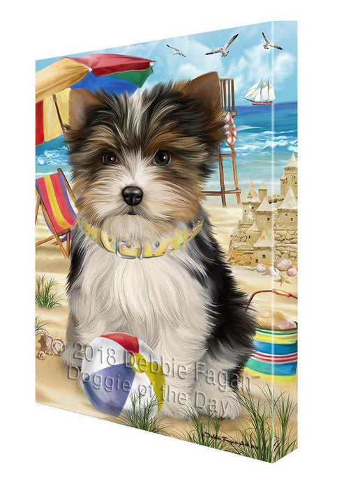 Pet Friendly Beach Biewer Terrier Dog Canvas Wall Art CVS65662