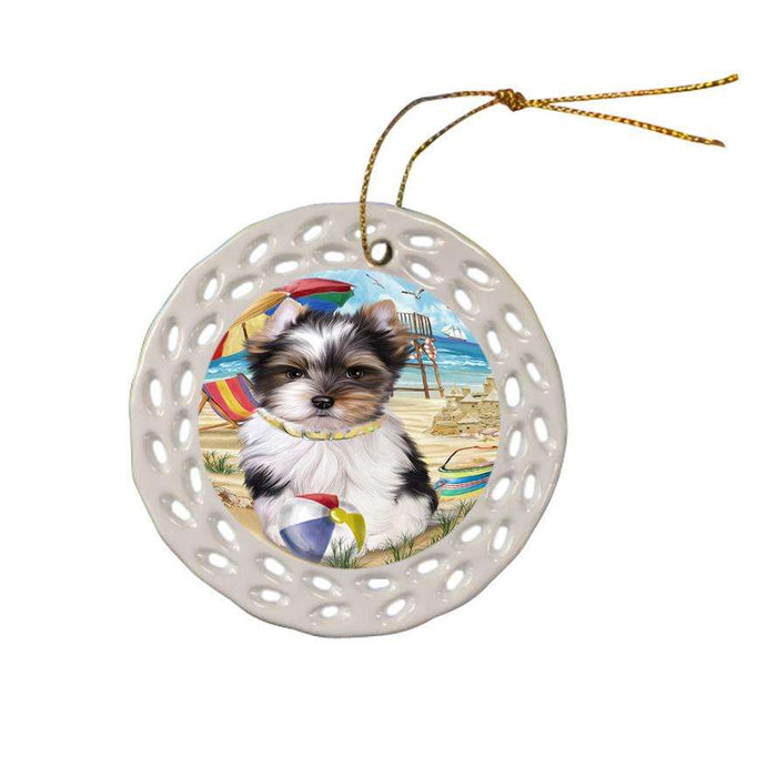 Pet Friendly Beach Biewer Terrier Dog Ceramic Doily Ornament DPOR49995