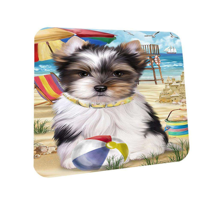 Pet Friendly Beach Biewer Terrier Dog Coasters Set of 4 CST49954