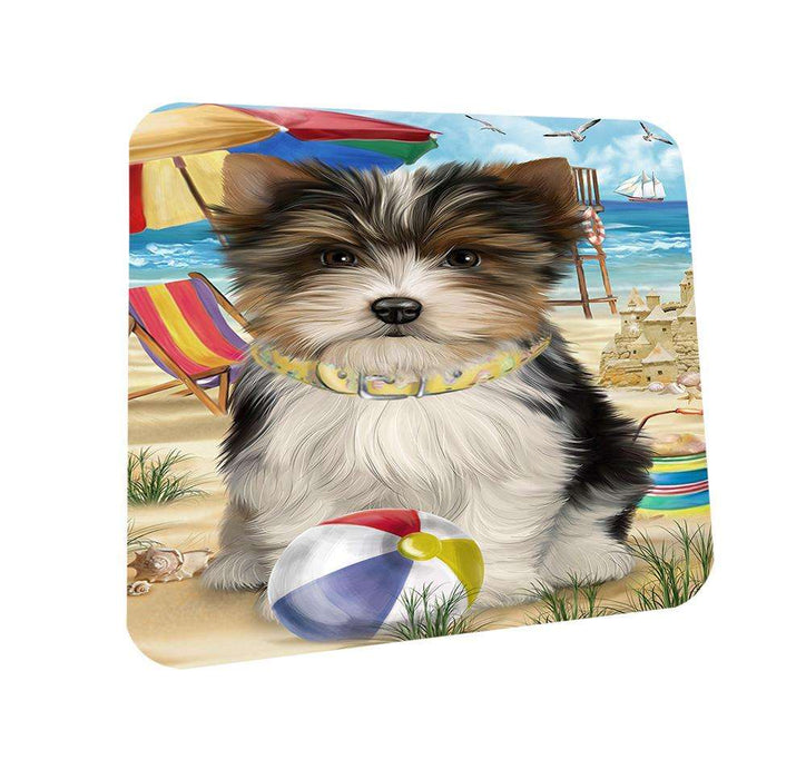 Pet Friendly Beach Biewer Terrier Dog Coasters Set of 4 CST49955