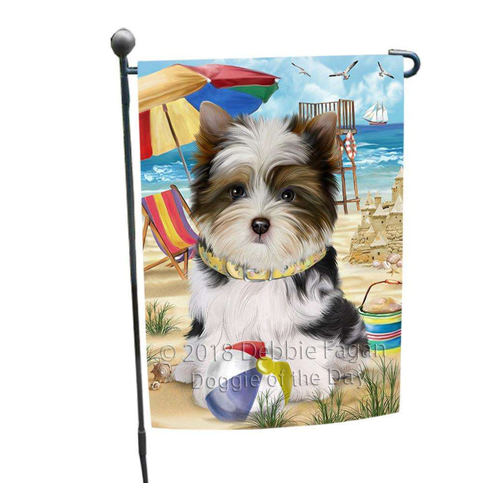 Pet Friendly Beach Biewer Terrier Dog Garden Flag GFLG49822