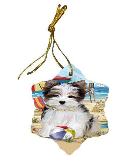 Pet Friendly Beach Biewer Terrier Dog Star Porcelain Ornament SPOR49986