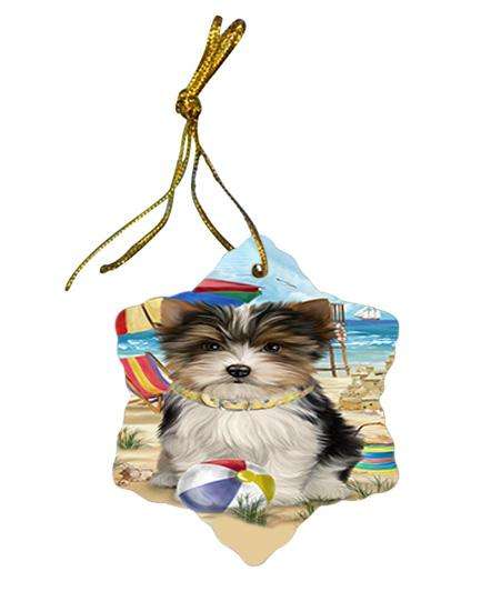 Pet Friendly Beach Biewer Terrier Dog Star Porcelain Ornament SPOR49988