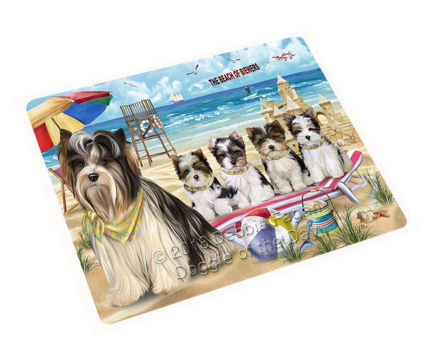 Pet Friendly Beach Biewer Terriers Dog Cutting Board C53844