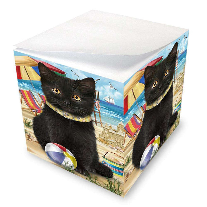 Pet Friendly Beach Black Cat Note Cube NOC51551