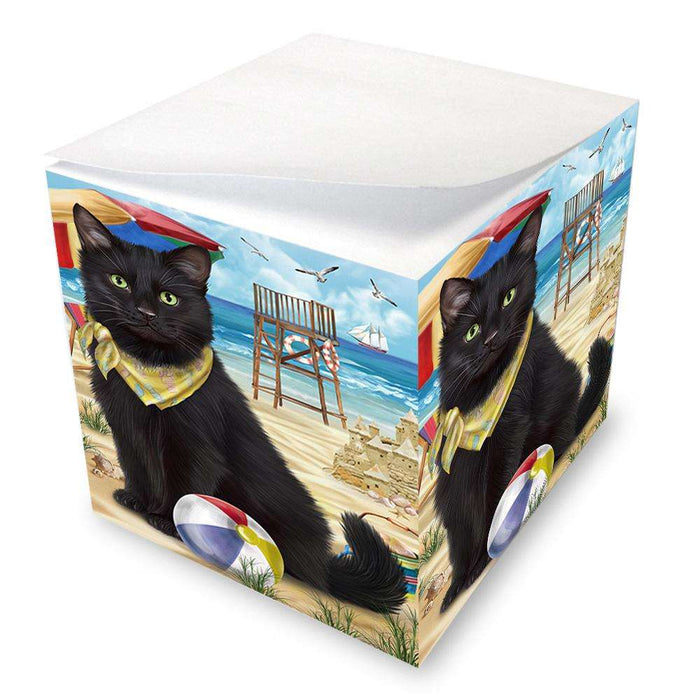 Pet Friendly Beach Black Cat Note Cube NOC51552