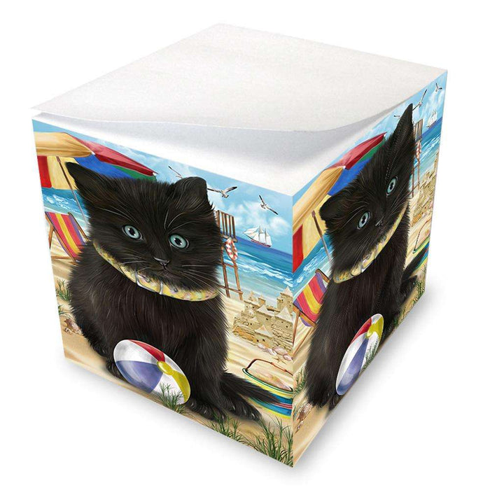 Pet Friendly Beach Black Cat Note Cube NOC51553