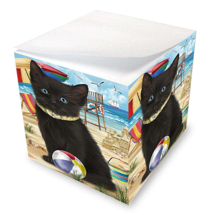 Pet Friendly Beach Black Cat Note Cube NOC51554