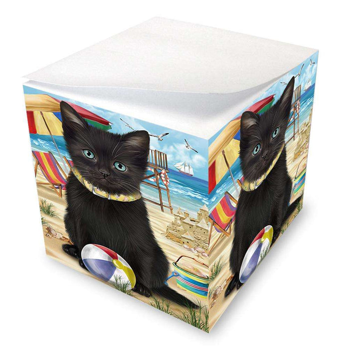 Pet Friendly Beach Black Cat Note Cube NOC51555